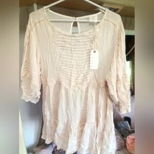 By together off white baby doll shirt brand new with tags
